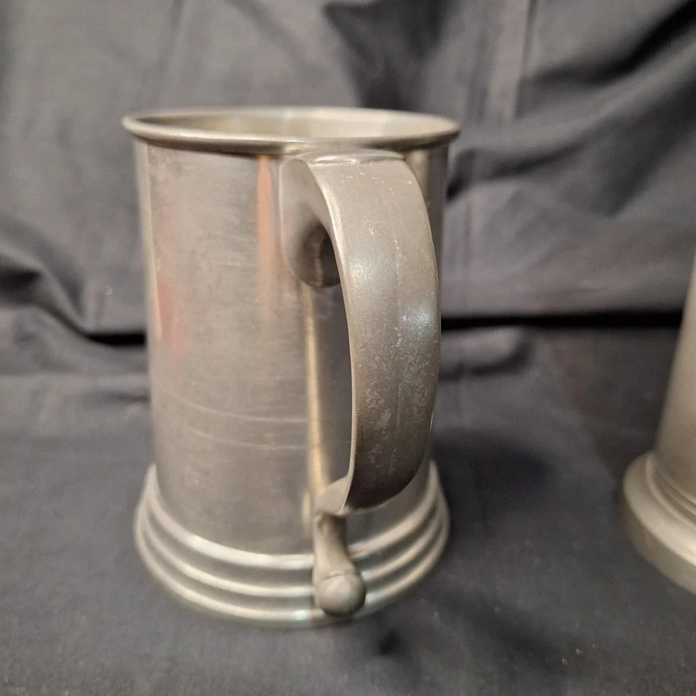 Royal‎ Holland KMD Daalderop Pewter Pitcher & Woodbury Pewterers Beer Stein Set
